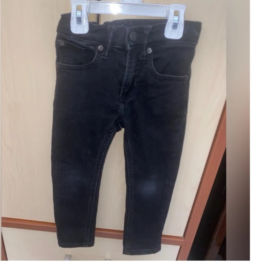 Gap Toddler Boys Black Skinny Jeans Adjustable Waist Size 4